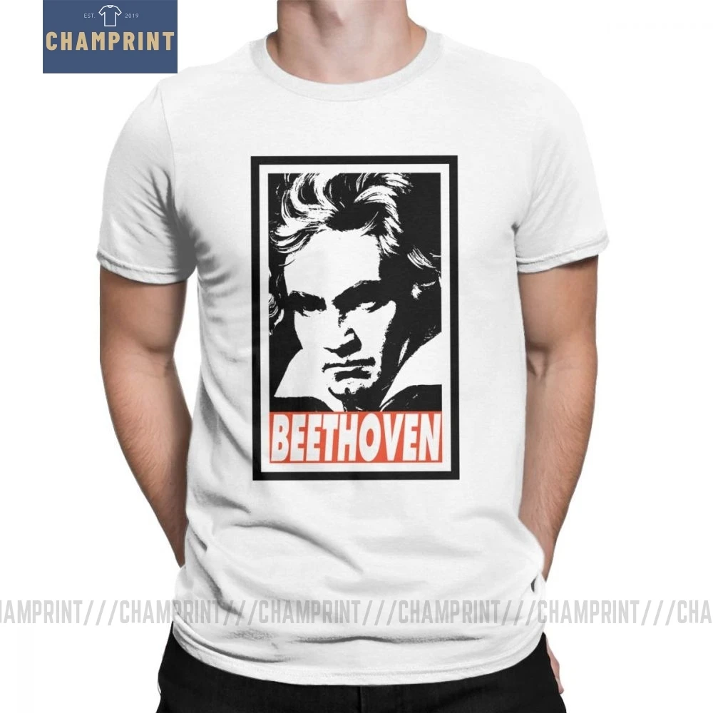 Мужские футболки топы с принтом Бетховена Ludwig Van Beethoven Composer классические