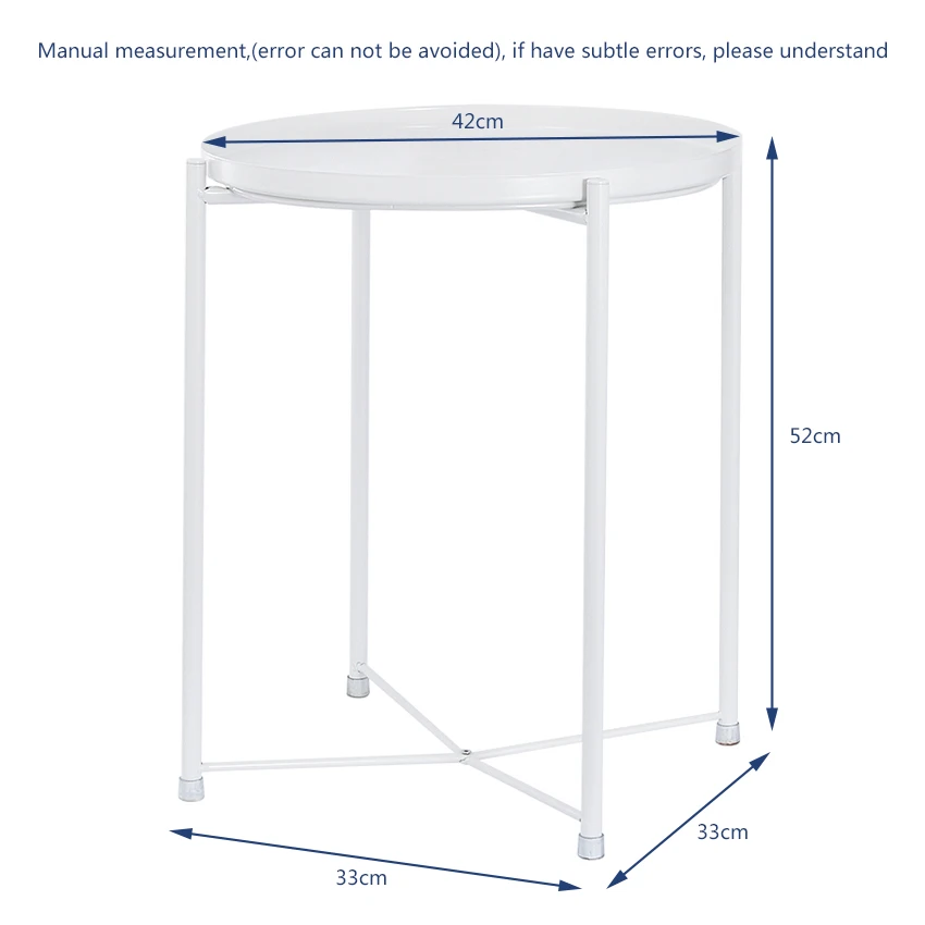Современный металлический круглый поднос в скандинавском стиле небольшой