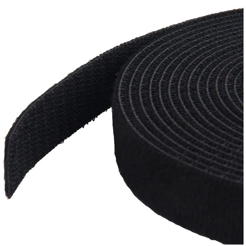 

Utility Nylon Double-sided Black Hook & Loop Fastening Tape Strip Cable Tie Roll