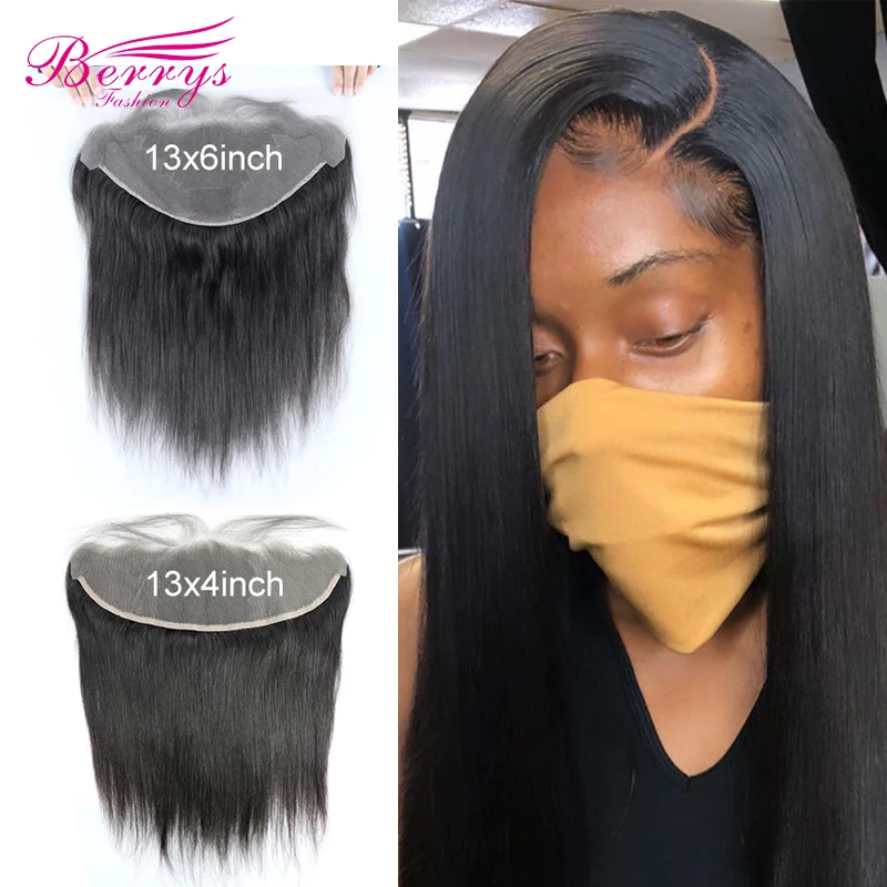 

HD 13x6 Lace Frontal Straight 13x4 Transparent Lace Frontal Brazilian Virgin Hair With Baby Hair Bleached Knots Pre plucked