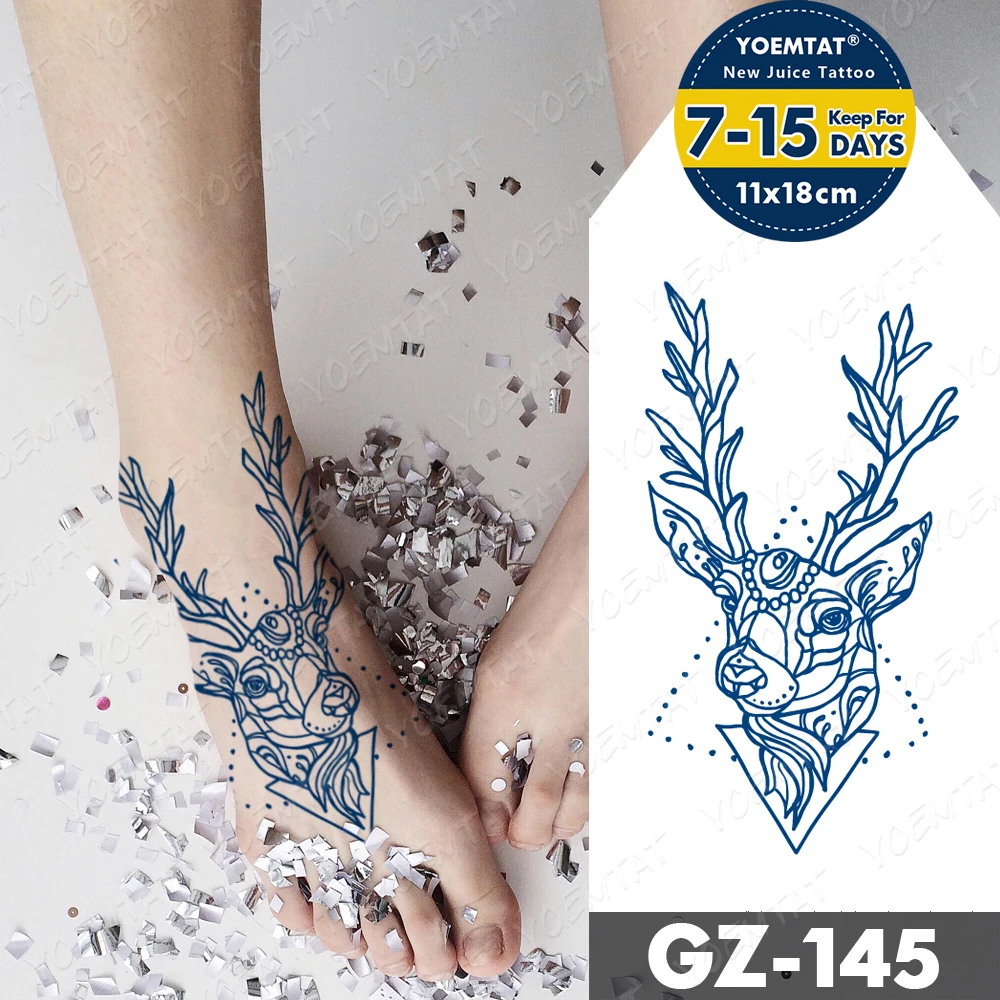 

Chest And Shoulder Tattoos For Men Tatoo Temporal Dragon Women Foot Leg Arm Tattoo Linear Deer Juice Semi Permanent Temporary