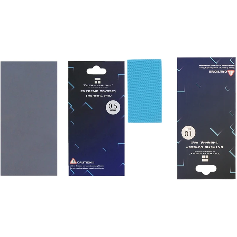 

Thermalright 2Pcs ODYSSEY Heat Dissipation Pad CPU/GPU Graphics Card Thermal Motherboard Grease Pad,85x45x0.5mm & 85x45x1.0mm