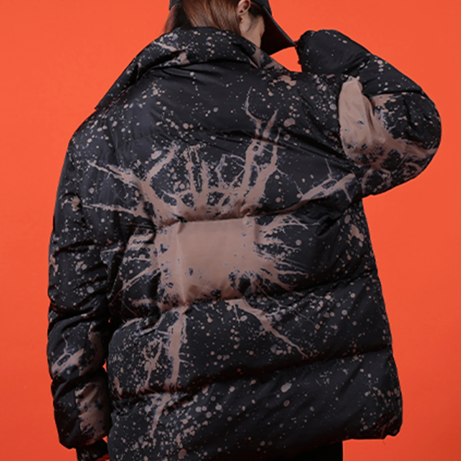 В стиле хип-хоп с рисунком Куртка граффити парка для мужчин в Харадзюку уличная