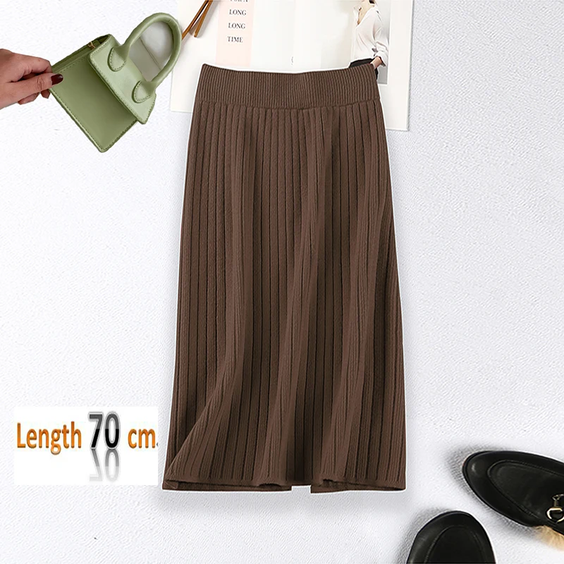 Юбка-карандаш Женская средней длины Элегантная трикотажная эластичная юбка с