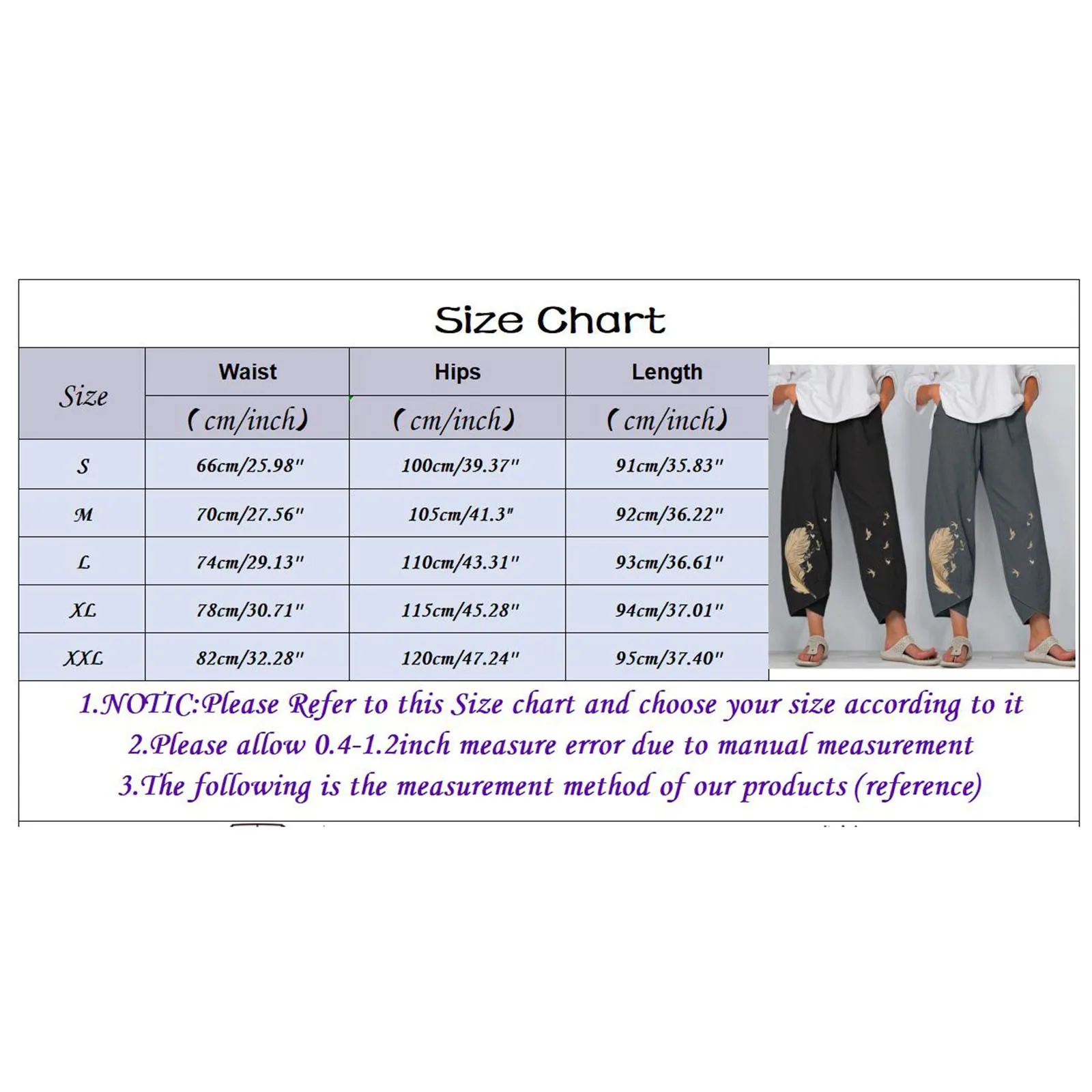 

40# Women Casual Printed Pant Elastic Waist Pocket Loose Harem Pants For Women Plus Size Streetwear Sweatpants Joggers Trousers