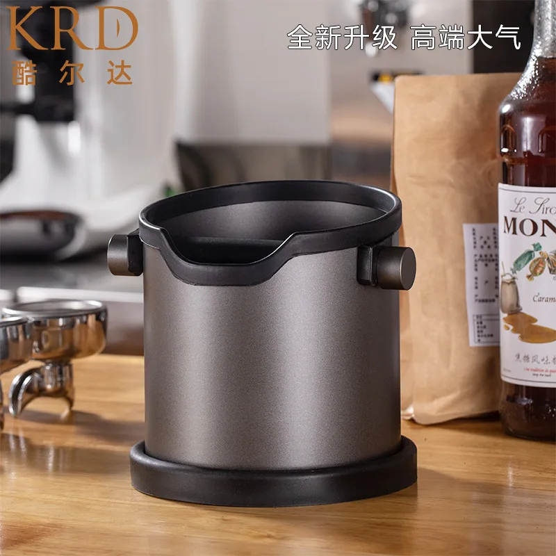 Cubo de almacenamiento de acero inoxidable para heces de caf&eacute;, Cubo de silicona para heces de caf&eacute; en polvo, para el hogar-3