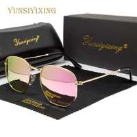 yunsiyixing pilot style polarized lens womens sunglasses fashion metal frame spring hinge vintage glasses men 3548 gafas de sol