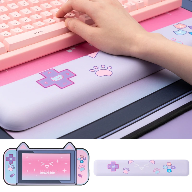

Cat Ear Desk Big Mouse Pad Non-slip Carpet Girl Cartoon Laptop Soft Silicone Keyboard Tray For Switch Lite Computer Mousepad Mat
