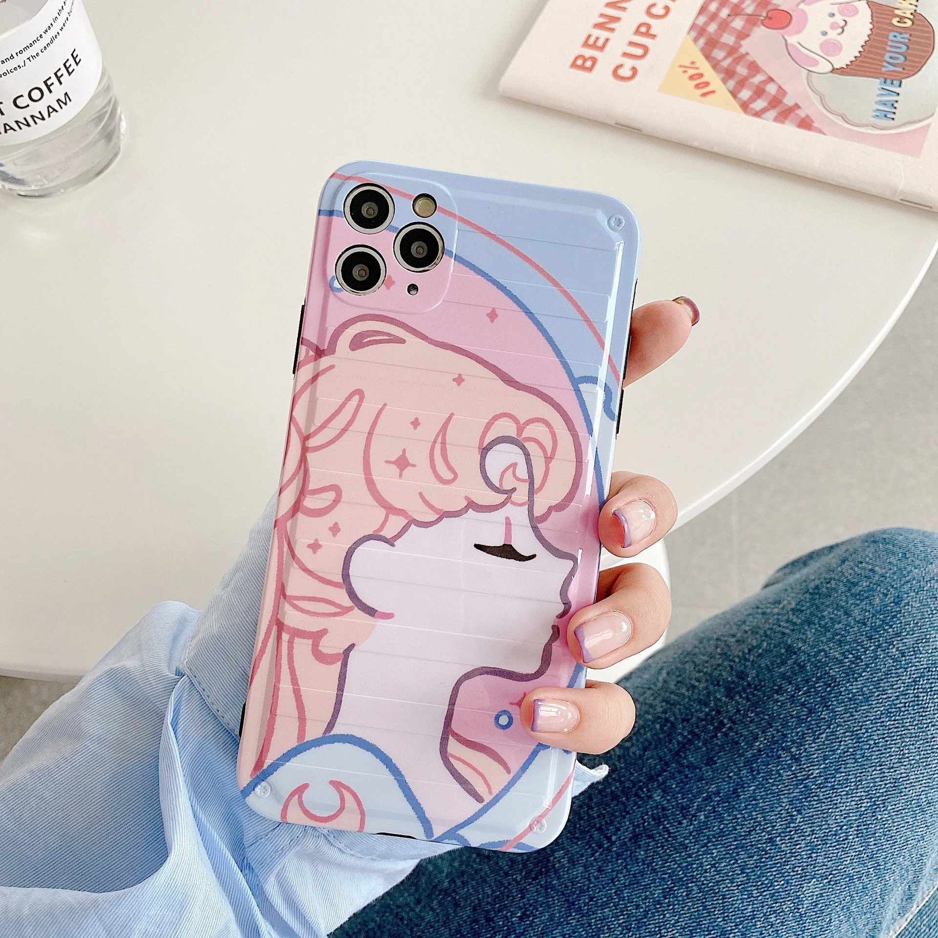 

Cute cartoon Sailor Moon Figure girls Phone Case For iPhone 11 Pro Max case Silicone cover for iPhone XS MAX XR X 7 8 Plus Cases
