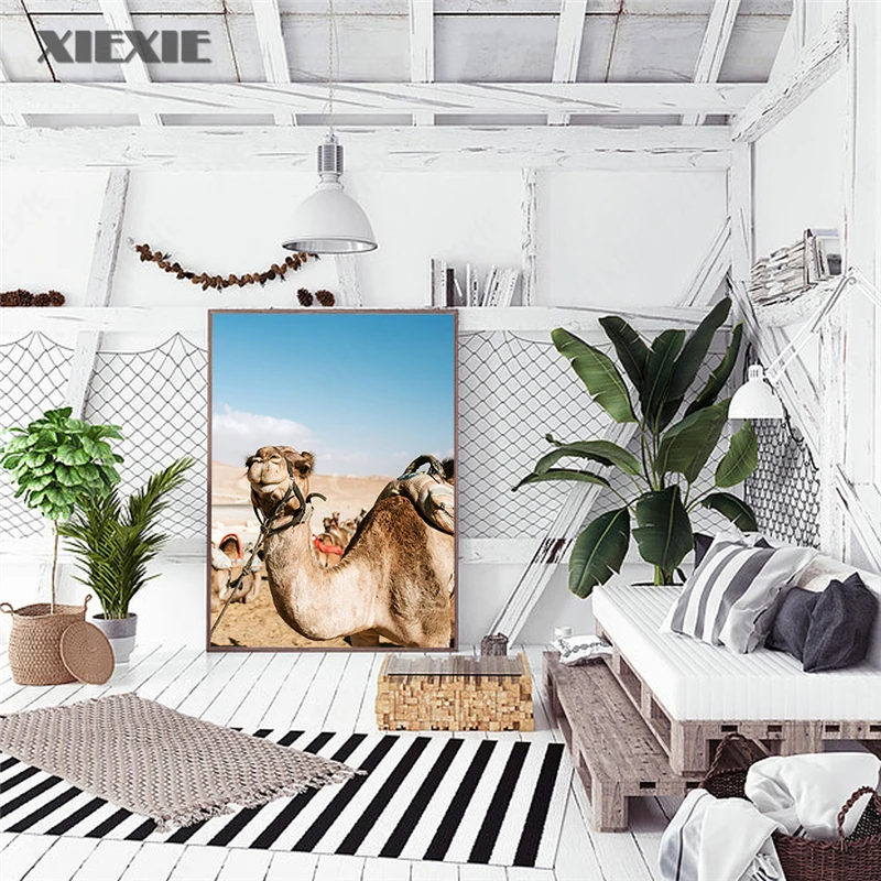Настенное украшение пустыня верблюд искусство и принты Картина на холсте