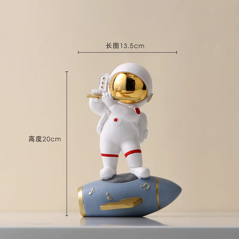 

Home Decor Nordic Creative Band Universe Starry Sky Moon Astronaut Model Living Room Desktop Decoration Gift Statue