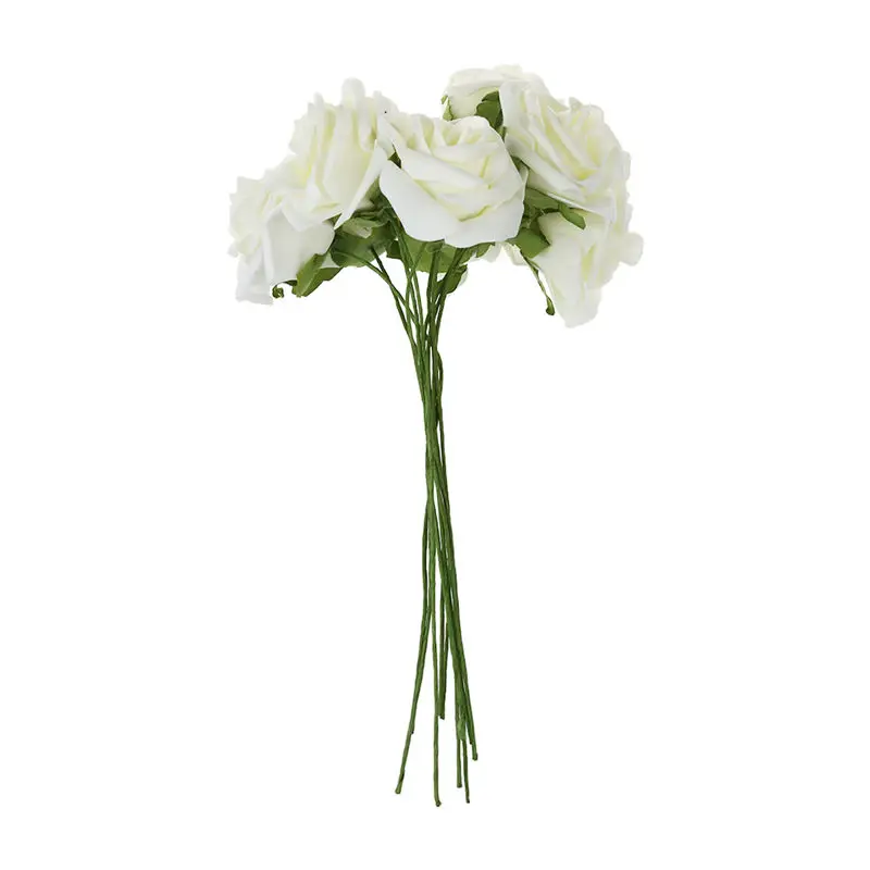 Розовый букет из искусственной пены цвета слоновой кости 10 цветов Свадебный