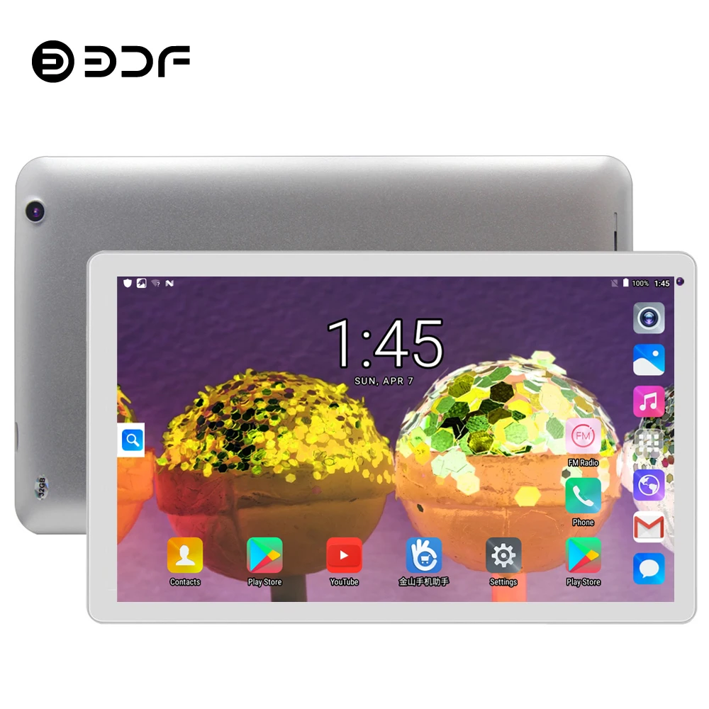 BDF Топ планшет 10 дюймов планшетный ПК Android 5,1 Tab четырехъядерный Google Play 1 ГБ/32 ГБ планшеты ПК маленький компьютер WiFi планшеты 10,1