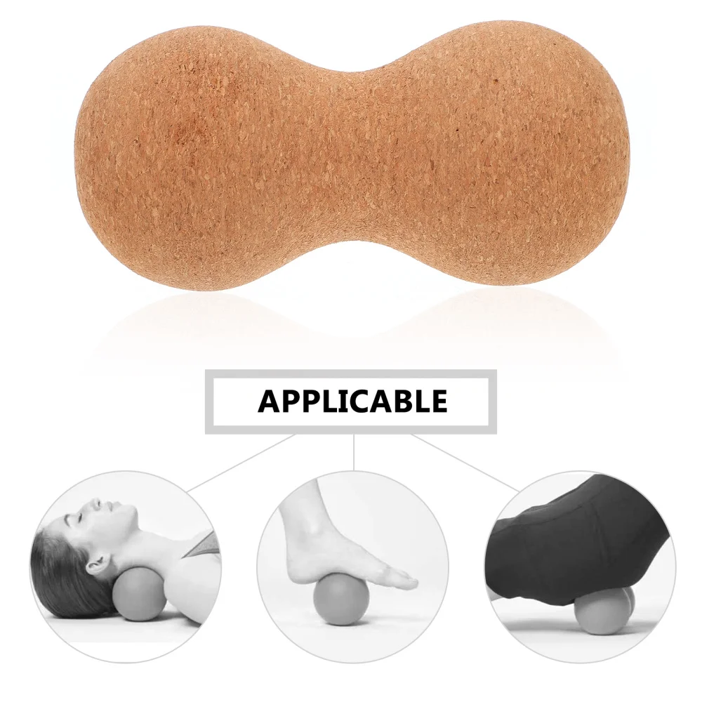

1Pc Cork Wood Massager Creative Peanut-shaped (Assorted Color)