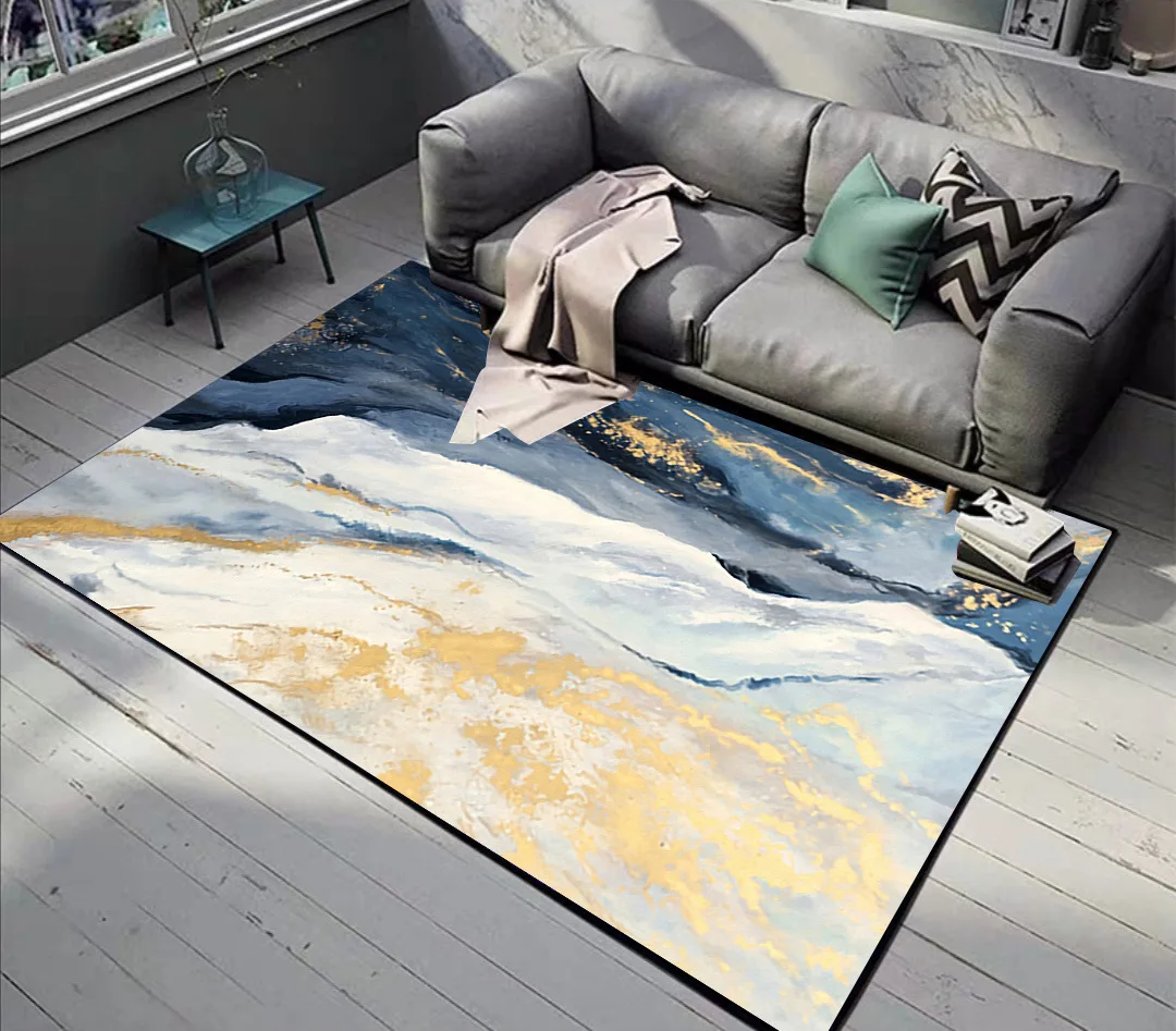 

Fashion modern Nordic simple abstract sea of clouds oil painting kitchen living room bedroom bedside carpet mat customization