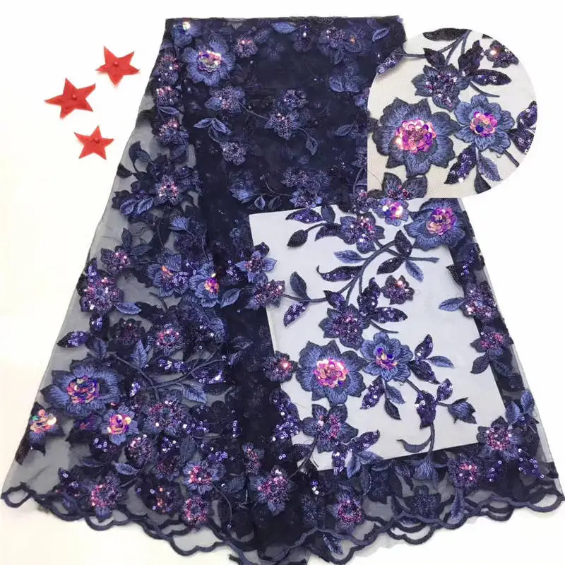 Новый 2020 Высокое качество Тюль блёстки французский кружевной ткани из Нигерии