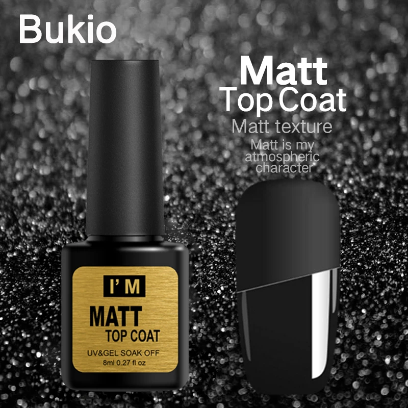 Bukio матовое топовое покрытие для кутикулы базовое масло Гель лак ногтей