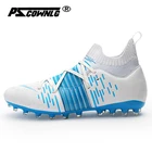 Новые парные футбольные туфли, Мужская дышащая Уличная обувь с высоким верхом для футбола, Высококачественная детская обувь для футбола