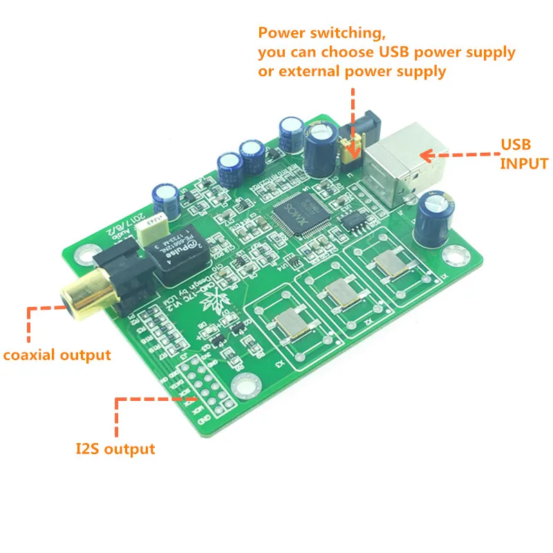 Новый XMOS XU208 USB к коаксиальному цифровому интерфейсу ЦАП/I2S поддержка DSD DOP / HIFI