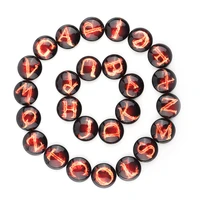 26pcs a z alphabet letters pattern mixed 101214182025mm round glass cabochon flatback jewelry finding for earrings necklace