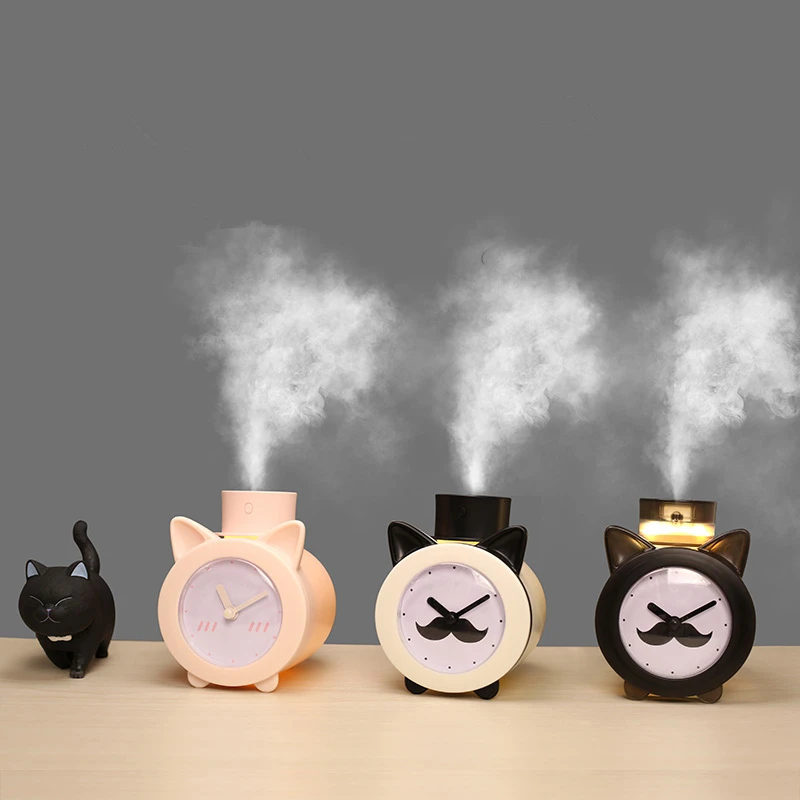 

420ml Creative Time Humidifier USB Essential Oil Diffuser For Home Office Aromatherapy Humidificador Difusor LED nightLight Lamp