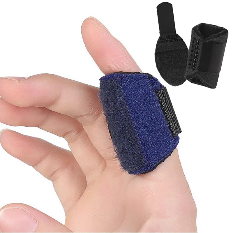 

New 1Pcs Pain Relief Finger Splint Fracture Protection Brace Corrector Support With Adjustable Tape Bandage