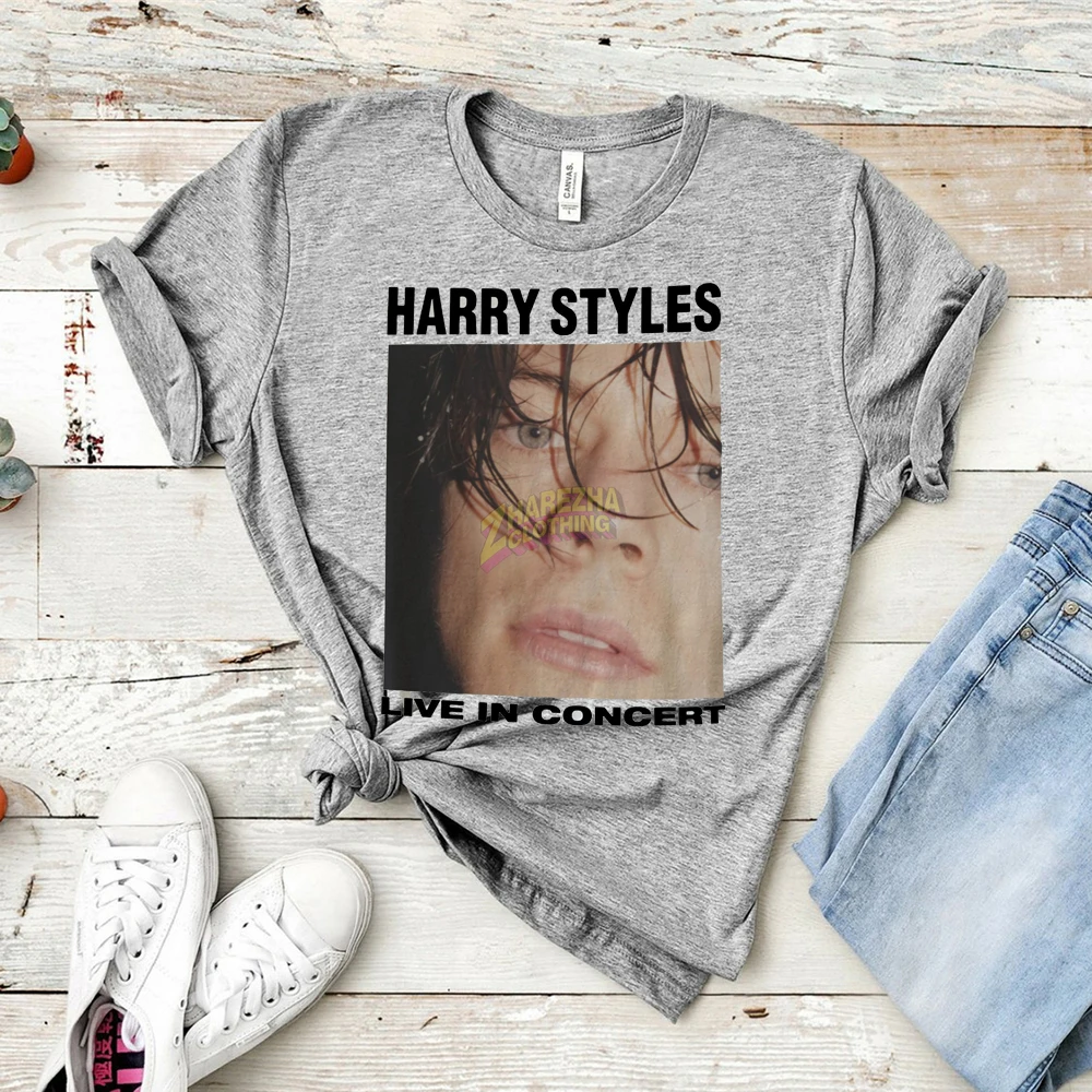 Футболка с графическим принтом Harry Styles Live In Concert 2018 одежда унисекс для взрослых