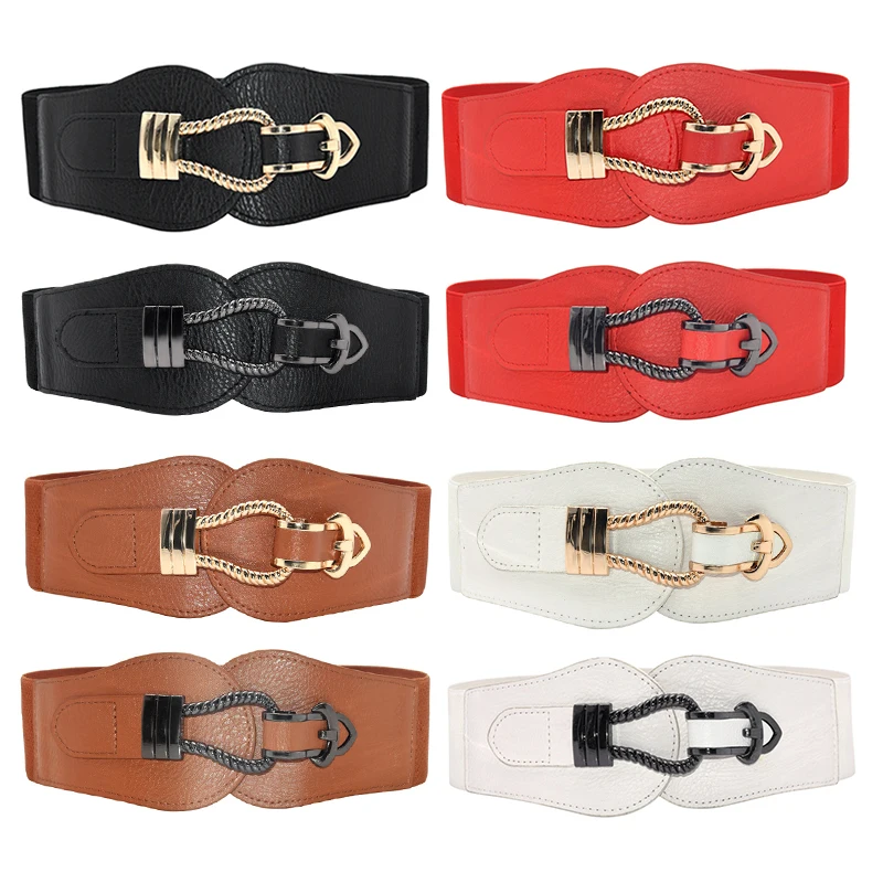 

1 шт. модные широкие пояса, женский эластичный пояс для платья, свитера, кожаные ремни с пряжкой, женские пояса, эластичный ремень