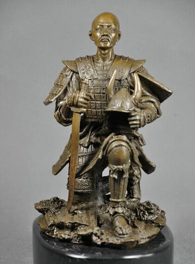 --- 412 + скульптура в стиле арт-деко японская Бронзовая статуя самурая | Дом и сад