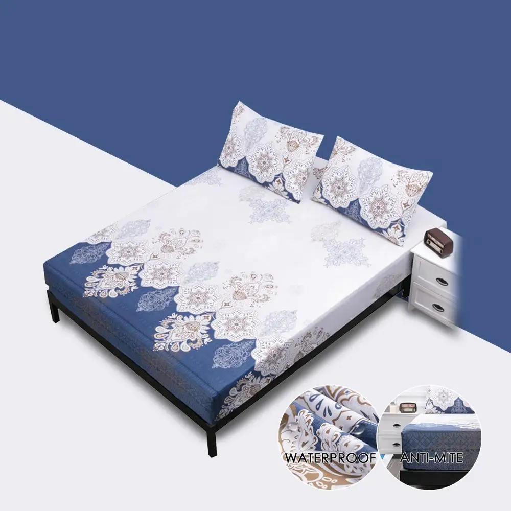 Водонепроницаемая простыня с четырьмя углами и резинкой удобный дышащий чехол