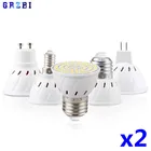 2 шт.лот Светодиодная лампа E27 E14 MR16 GU10 лампада 48 60 80 Светодиодов 110V 220V 2835SMD Bombillas Светодиодная лампа Spotlight Lampara светодиодный прожектор