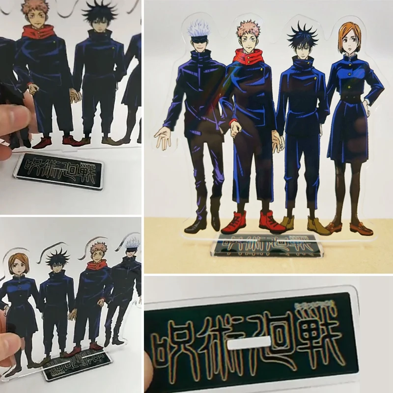 

Anime Jujutsu Kaisen Acrylic Desk Stand Figures Models Teenagers Figures Plate Holder Stand Model Plate Decor Gift