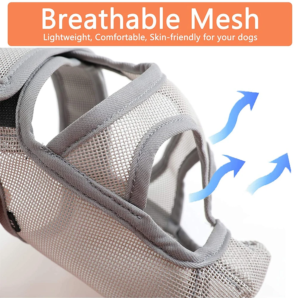 Маска для намордник собаки собак с коротким мордом регулируемая защитой от