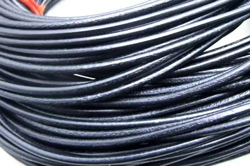 Оптовая продажа ожерелья из настоящей черной кожи 3мм с карабином для ювелирных изделий с зажимом-лобстером 18-20 " gp138 on.