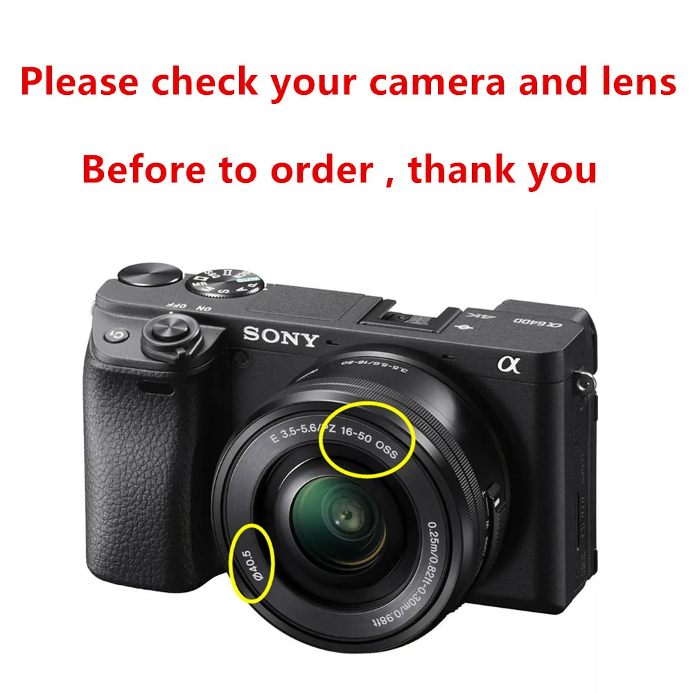 Ретро квадратная форма объектива Резьбовая бленда крепление для Sony A6500 A6400 A6300 A6100