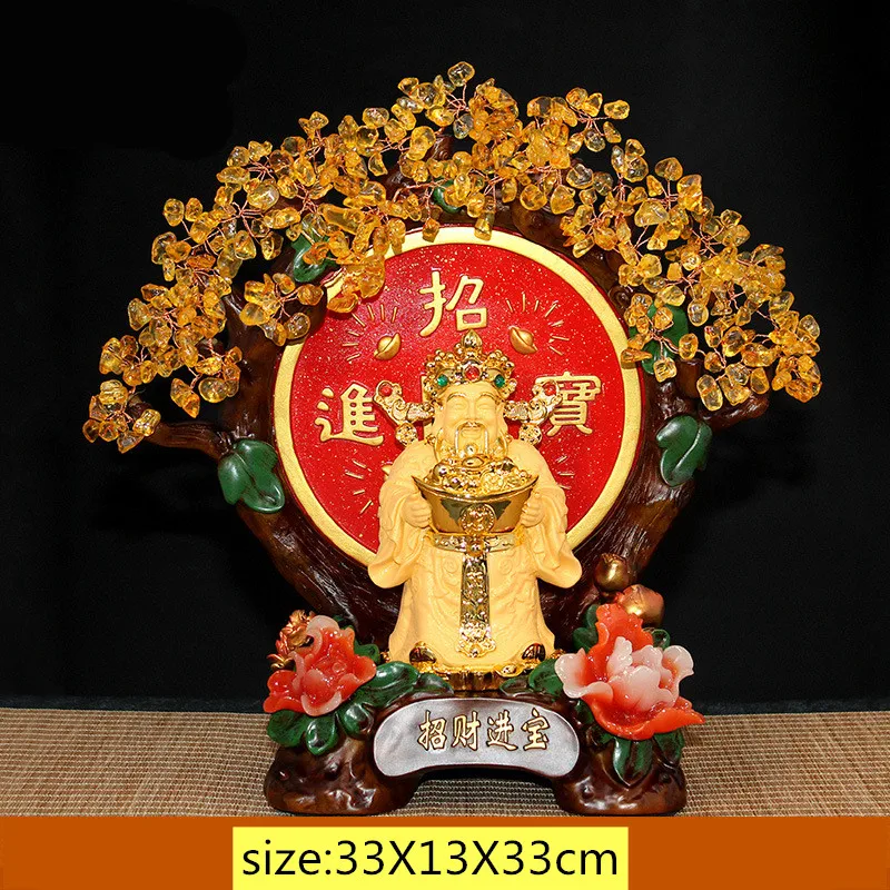 

WSHYUFEI Lucky Money Tree resin Decoration Figurines Fortune Tree Ornament Home Tabletop Delicate Crystal Beautiful Crafts