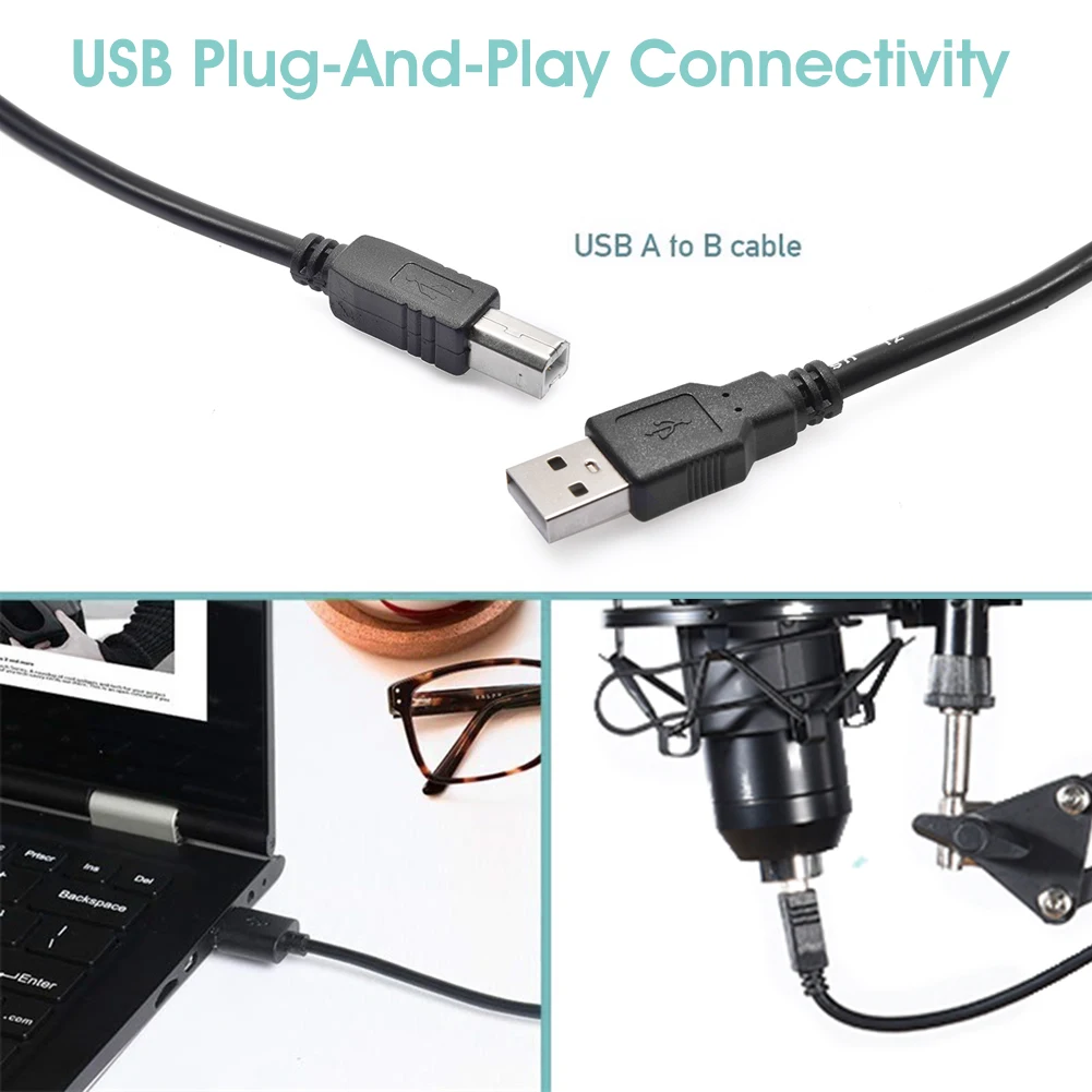 

USB microphone kit 192KHZ / 24Bit professional podcast condenser microphone microphone set broadcast singing webcast