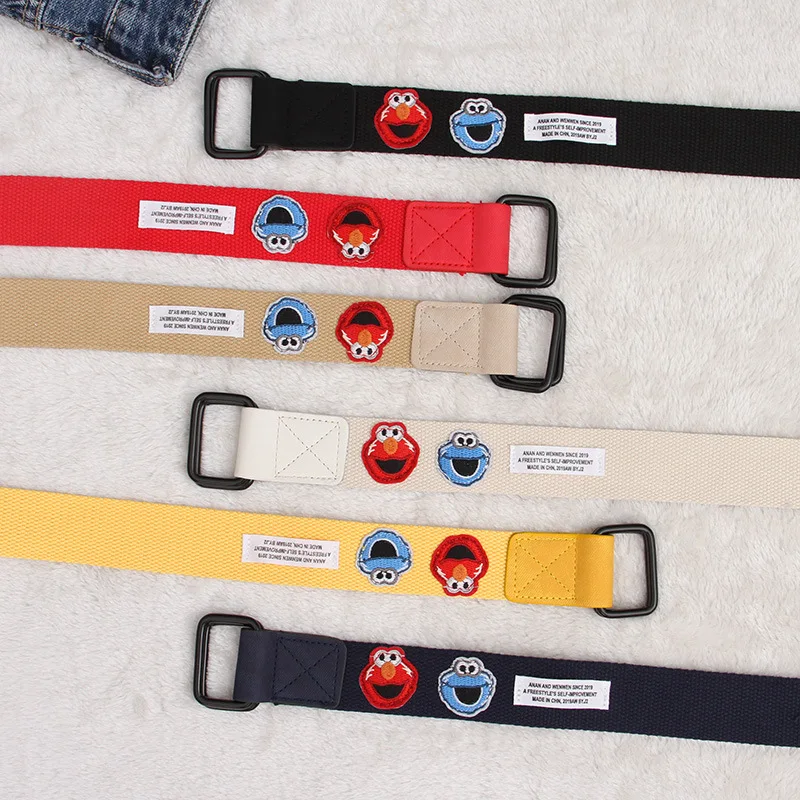 Роскошный брендовый дизайнерский женский ремень с двойной пряжкой из холщового