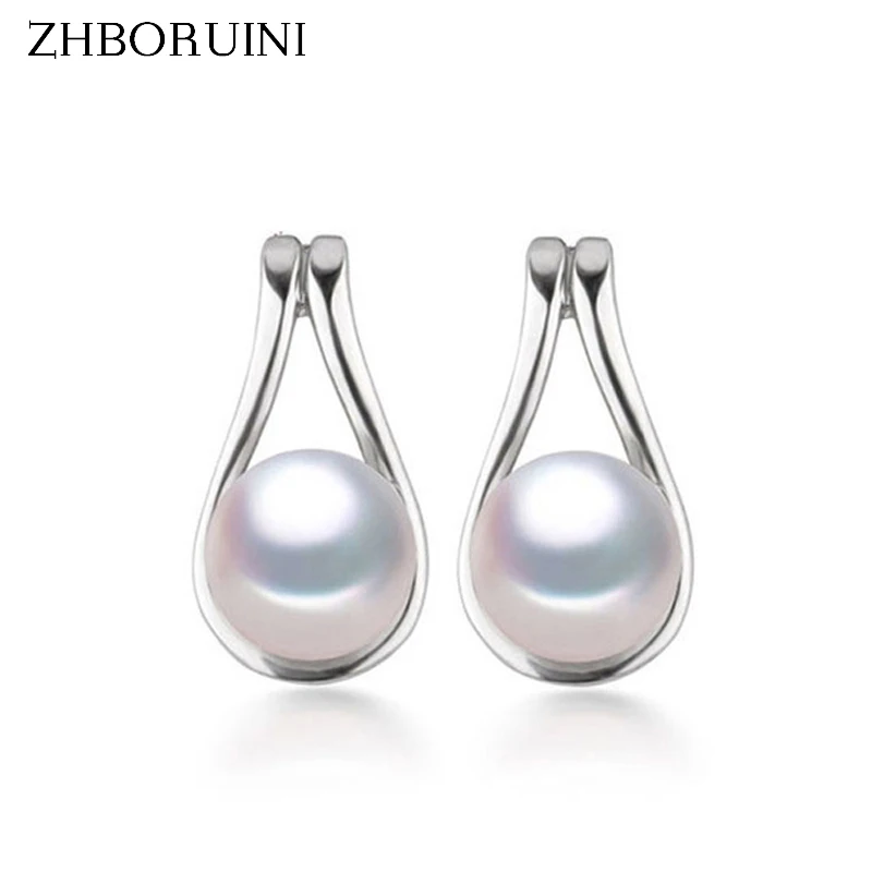 Жемчужные серьги ZHBORUINI 2019 для женщин натуральный пресноводный жемчуг серебро 925