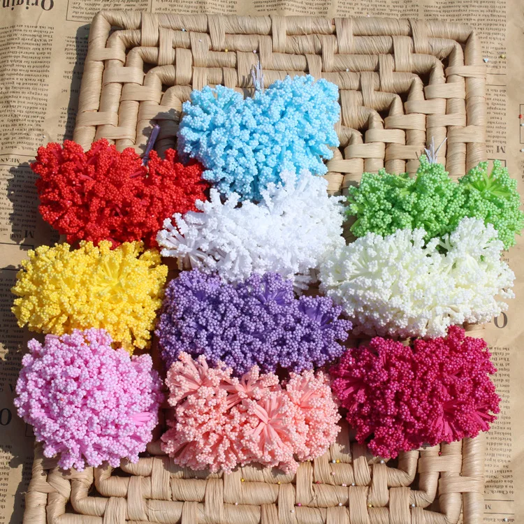 

144PCS 2.5CM Star Bubble Baby Breath Artificial Flower Wedding Home Decorative DIY Scissors Decorative Garland Fake Flower