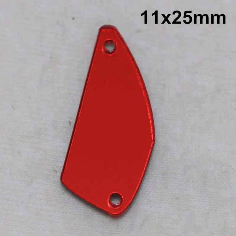 Светлый Сиам acryl ic зеркало пришить Стразы DIY Flatback зеркало акрил пришивные стразы с отверстиями для шитья - Цвет: A17-11x25