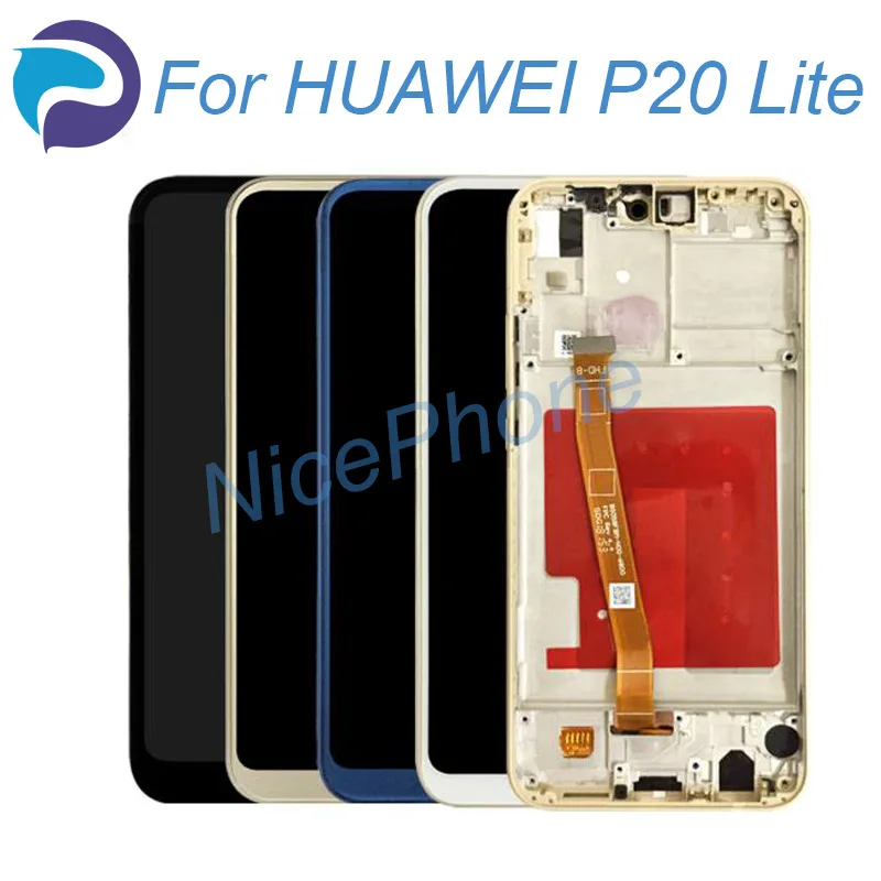 Для Huawei P20 lite экран + цифровой преобразователь сенсорного экрана в сборе запасные