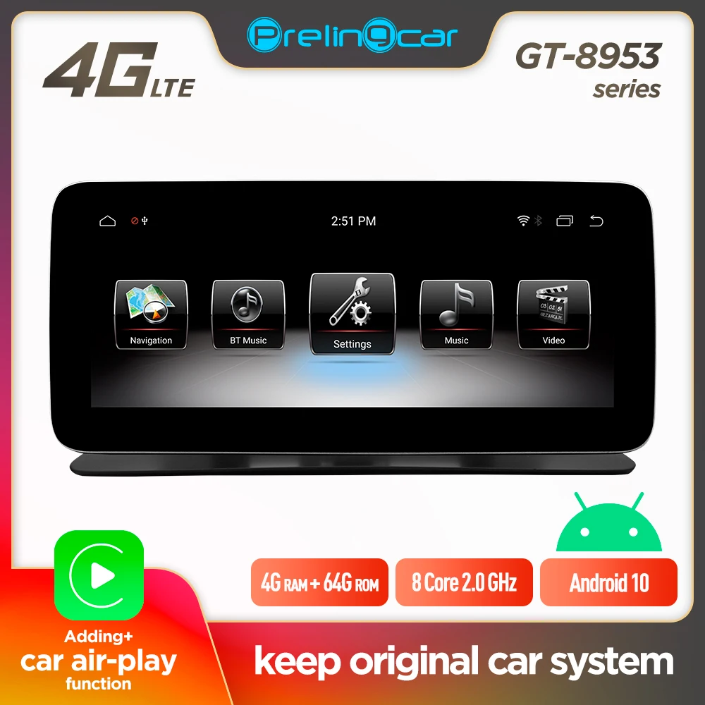 Prelingcar Android 9 0 для Mercedes Benz CLS C218 X218 2012 2013 автомобильный радио мультимедиа 4K видео