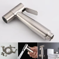 handheld toilet bidet faucet sprayer stainless steel bathroom hand bidet spraye set toilet self cleaning shower head no punch