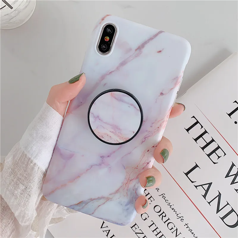 0905 A2 COOLY мраморный чехол для huawei P30 Pro P20 Lite чехол для iphone 11 Pro Max телефон Coque на силиконовый чехол розовый белый Держатель подставка - Цвет: 0905 A2