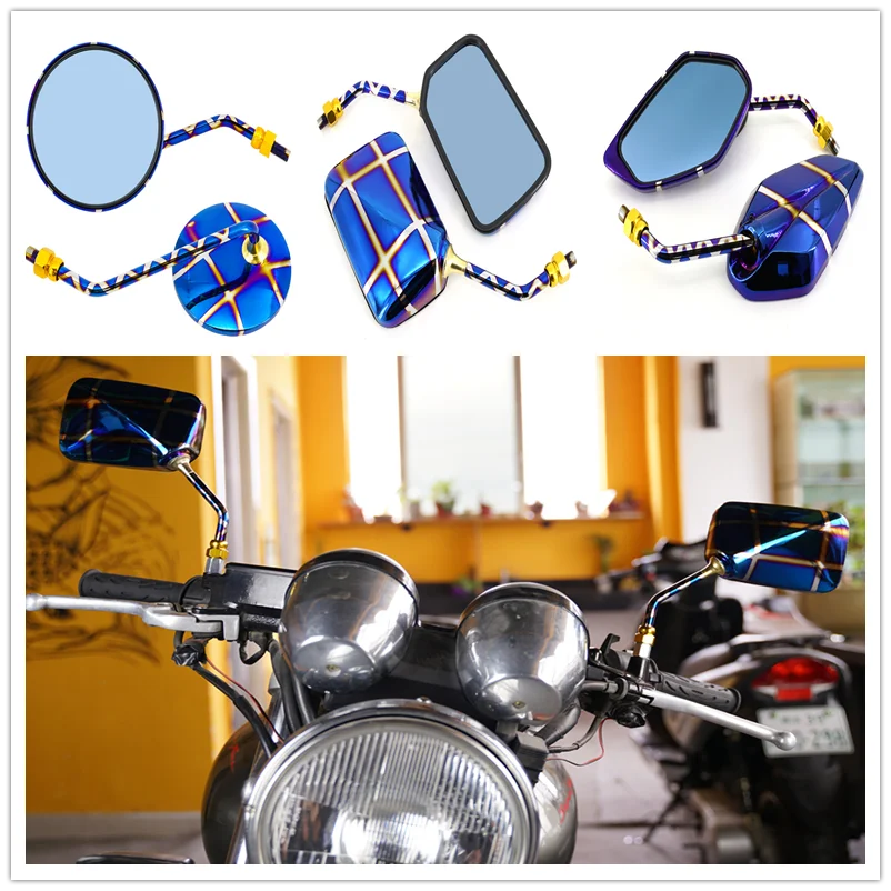 Аксессуары для мотоциклов из нержавеющей стали Горящее титановое зеркало