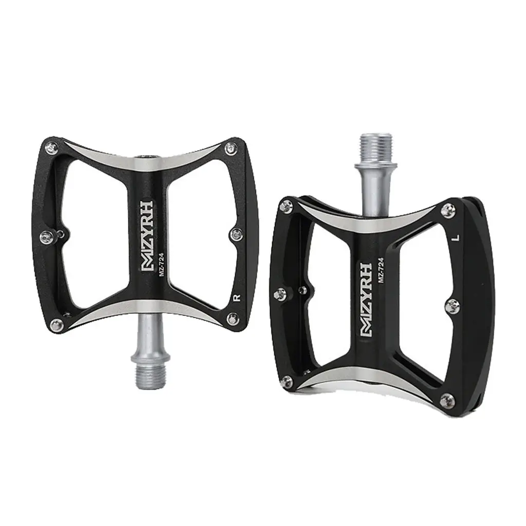 

1 Pair Universal Bike Pedals Bearings Pedals w/ Anti-skid Nails for BMX Road MTB Bicycle 9/16'- Lightweight CNC Aluminium Alloy