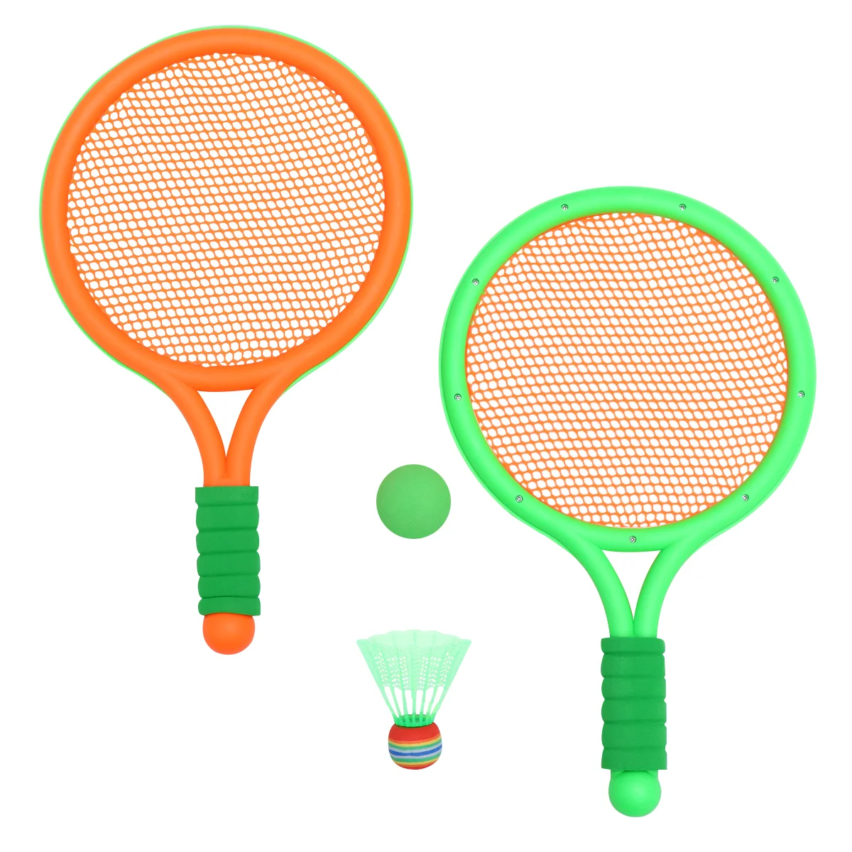 

1 Set Kids Outdoor Sports Tool Outdoor Badminton Rackets Tennis Rackets and Set for Kids (Orange)