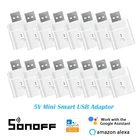 Умный USB-адаптер SONOFF Micro 5 В, 1-50 шт., для дистанционного управления через приложение eWelink, домашняя Автоматизация, совместим с Alexa Google Home