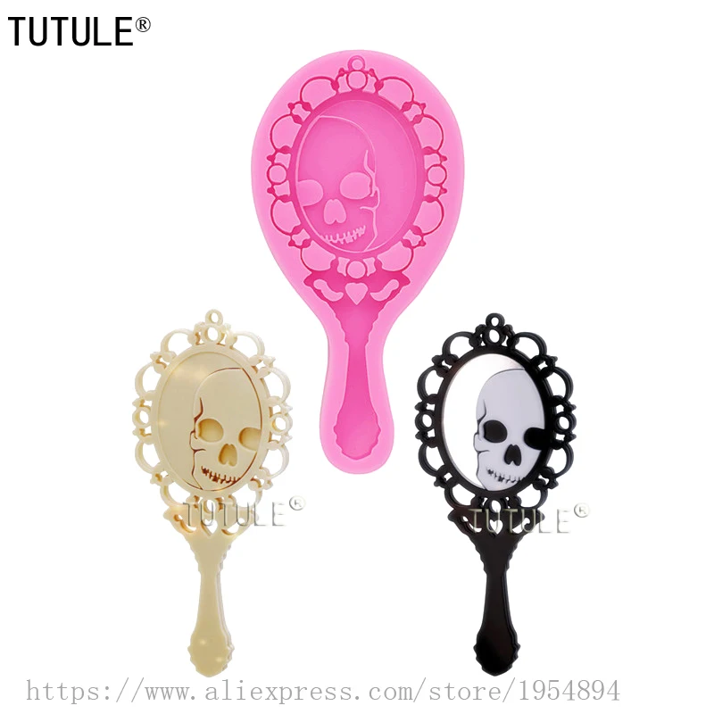 Модная силиконовая форма с зеркальным черепом для торта мастикой зеркальная